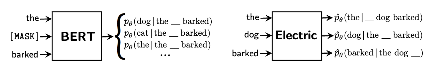 BERT vs Electric: Masked prediction vs per-token cloze
